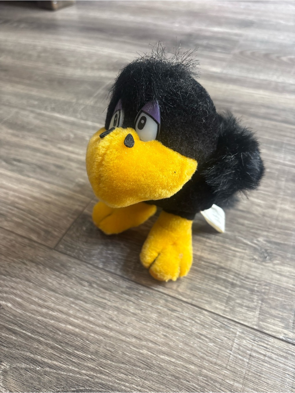 Vintage Black & Yellow Jeremy the Crow Toy - Secret of NIMH